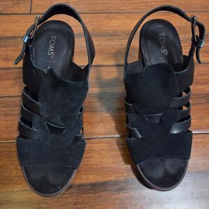 Toms Women's Black Sandals
